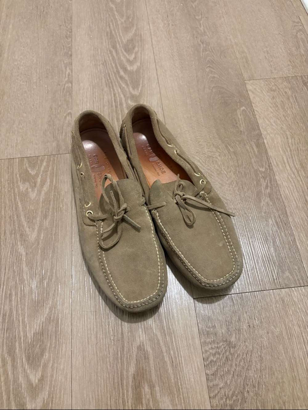 Men's Suede Moccasin Loafers in beige